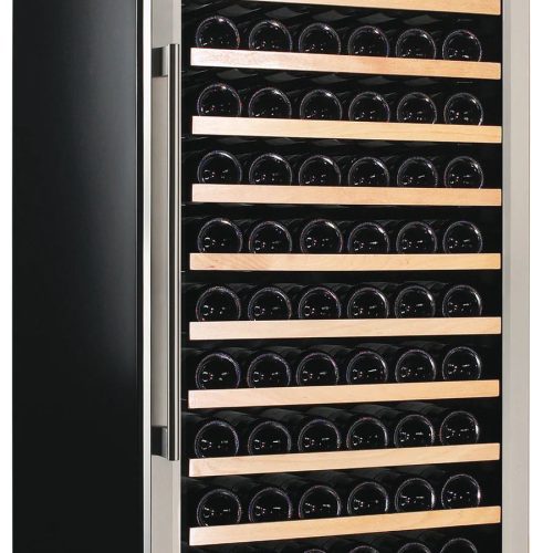 166 Bottle Single Zone Wine Cooler Stainless Steel Door Trim 3