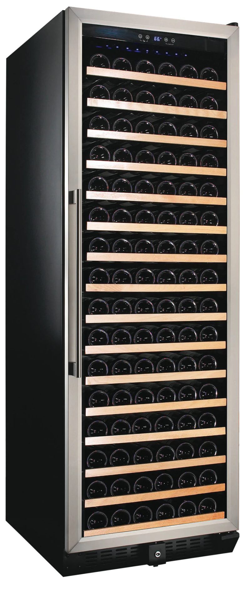 166 Bottle Single Zone Wine Cooler Stainless Steel Door Trim 3