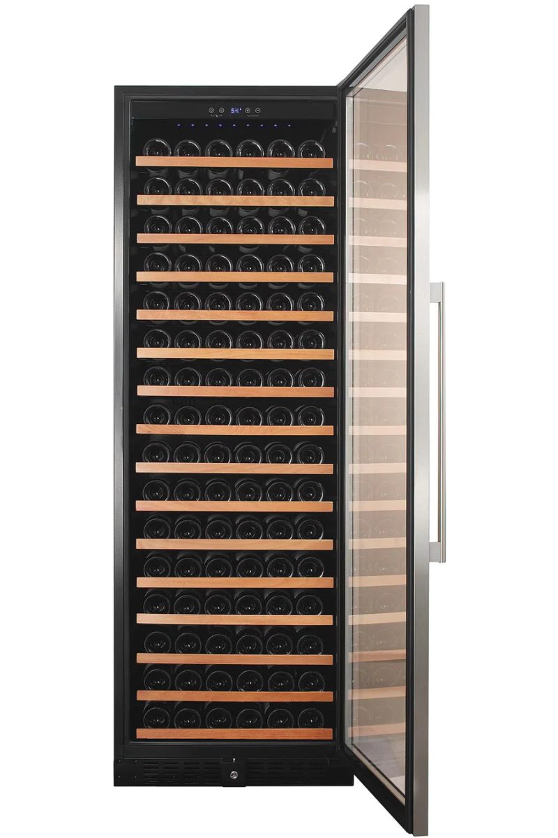 166 Bottle Single Zone Wine Cooler Stainless Steel Door Trim 4