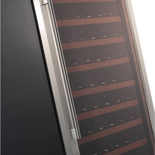 166 Bottle Single Zone Wine Cooler Stainless Steel Door Trim 5