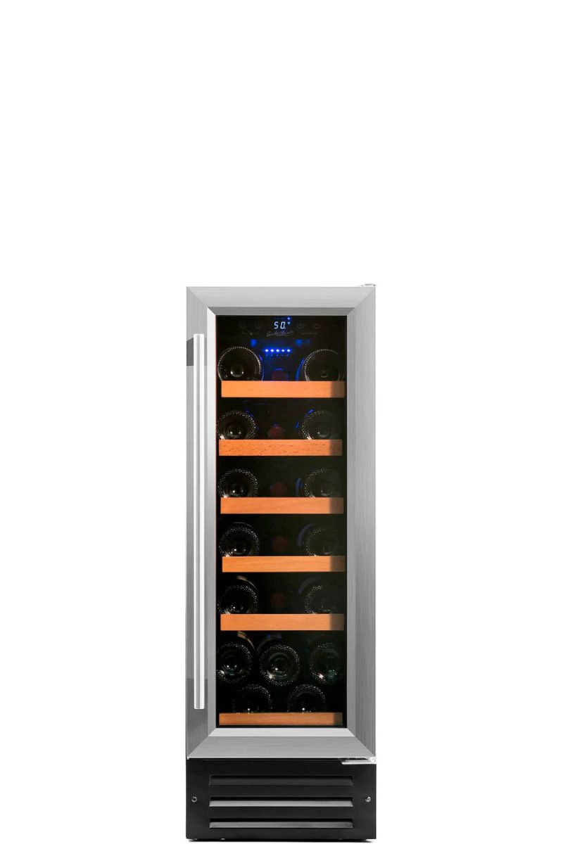 19 Bottle Single Zone Wine Cooler Stainless Steel Door Trim 1