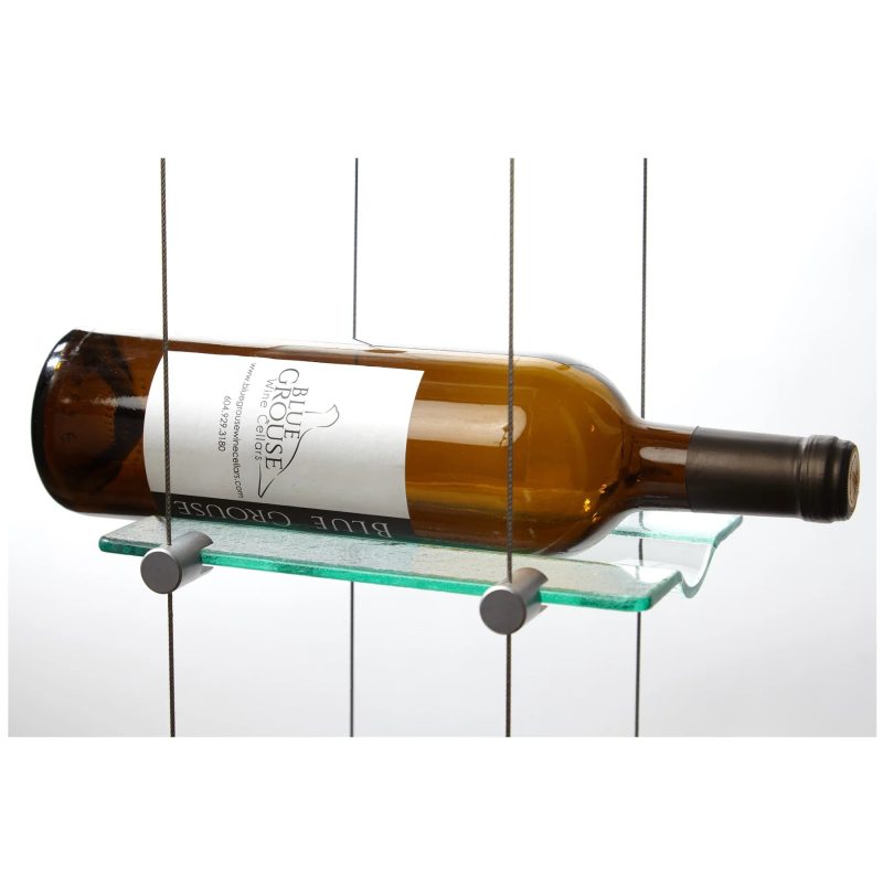 Blue Grouse Glass Cradle with Clips for Float Wine Display System Example 3