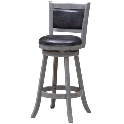 Classic Swivel Wood Barstool with a Full Back Slate