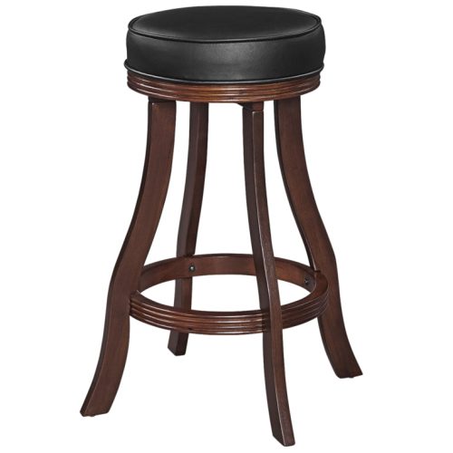 Elegant Backless Wood Barstool Cappuccino