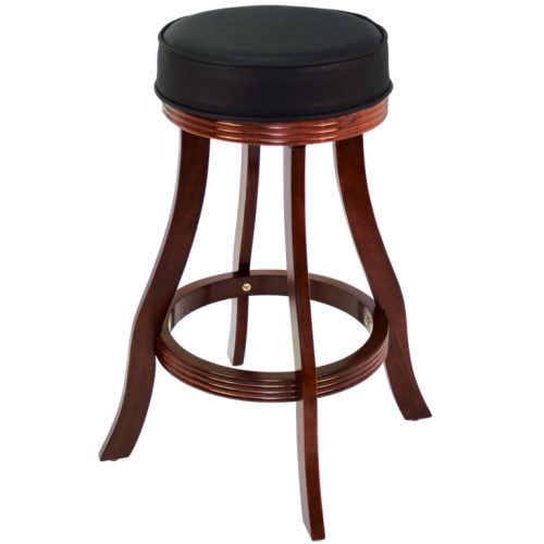 Elegant Backless Wood Barstool English Tudor