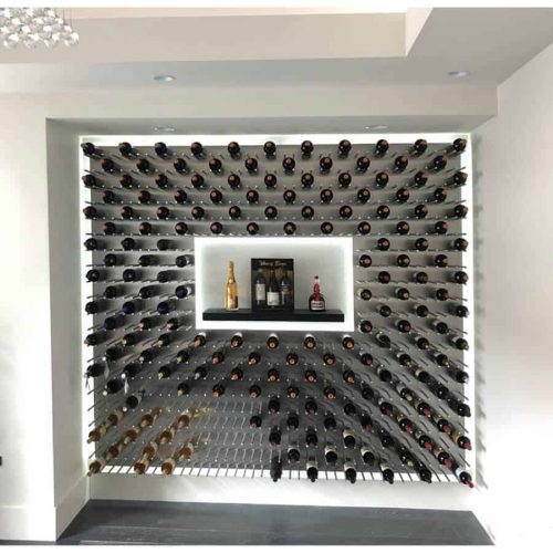 Fusion Wine Wall Panel Cork Forward Alumasteel 9 Bottles Example 2