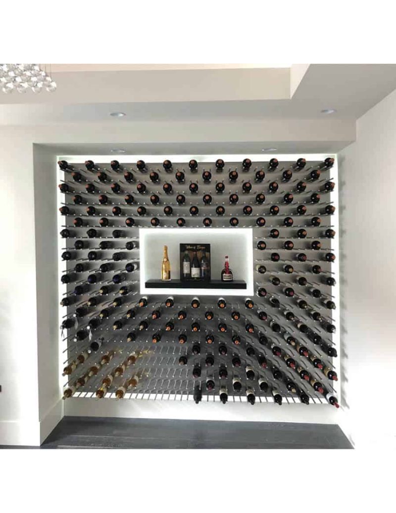 Fusion Wine Wall Panel Cork Forward Alumasteel 9 Bottles Example 2