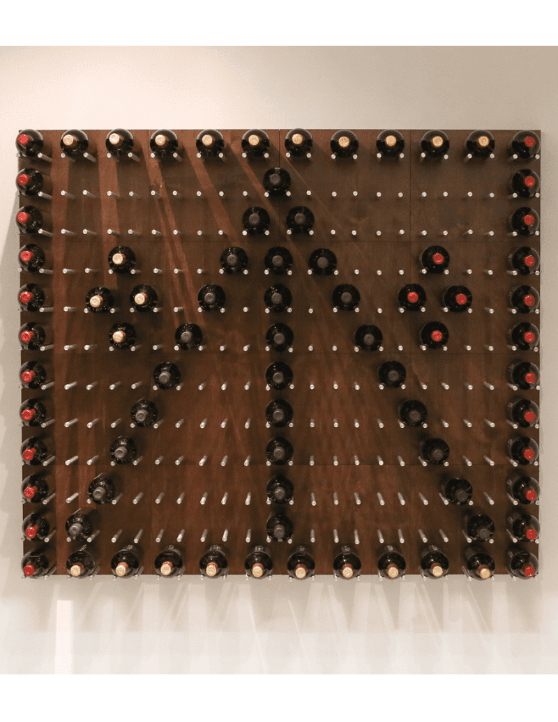 Fusion Wine Wall Panel Cork Forward Dark Finish 9 Bottles Example 2