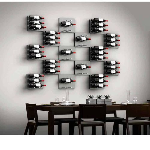 Fusion Wine Wall Panel Label Forward Alumasteel 3 Bottles Example 1