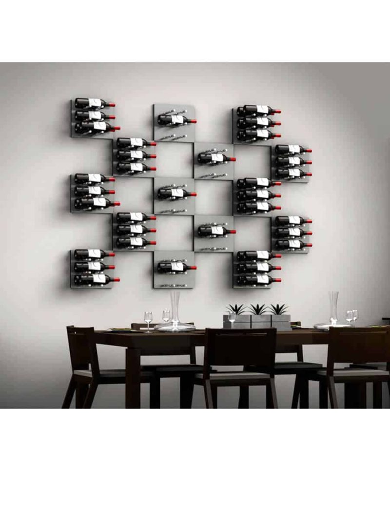 Fusion Wine Wall Panel Label Forward Alumasteel 3 Bottles Example 1