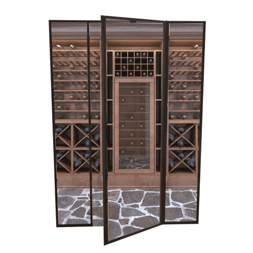 Glass Enclosed Wine Cellar Sidelites render