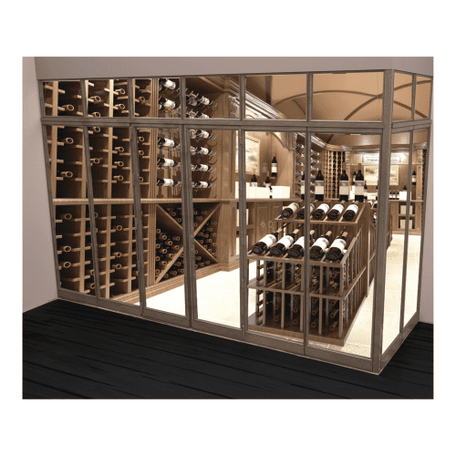 Glass Enclosed Wine Cellar Transom Render