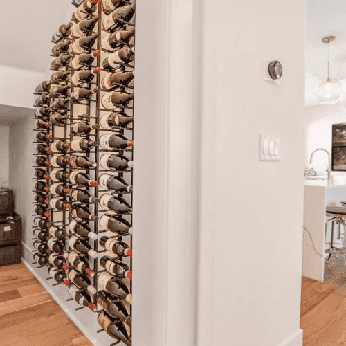 HZ Wall Rails 1FT Metal Wine Rack 3 To 9 Bottles Example 4