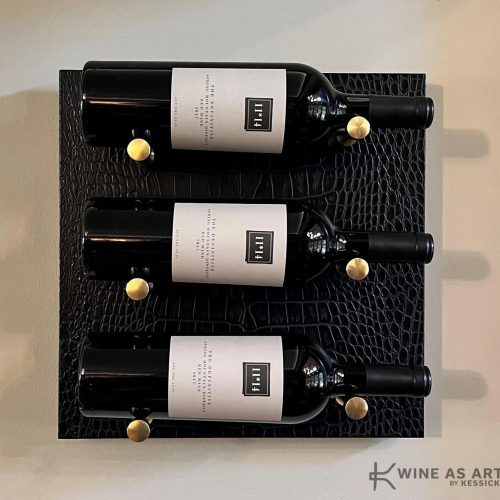 Kessick Wine as Art 14 14 Leather Panel Wine Rack 5