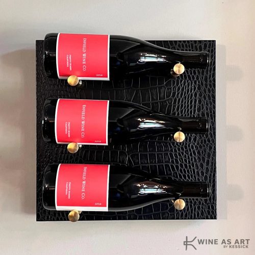 Kessick Wine as Art 14 14 Leather Panel Wine Rack 6