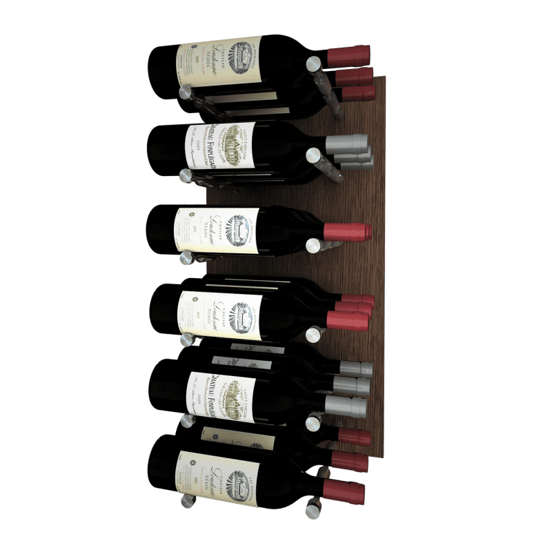 Kessick Wine as Art 14 x 28 White Oak Espresso Finish Silver Post 3 Deep