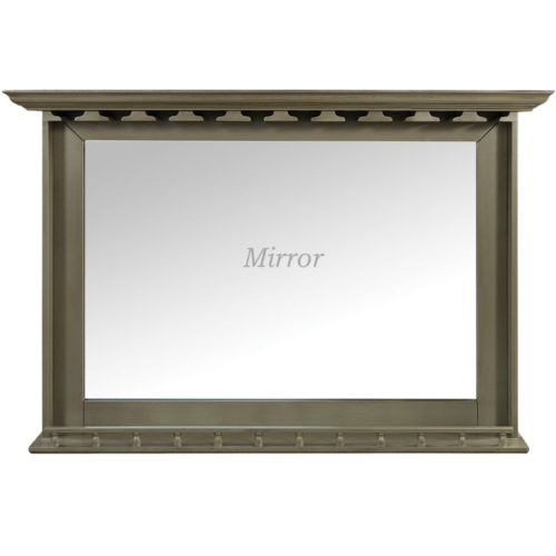 Premium Antique Bar Mirror with a Glassware Rack Slate