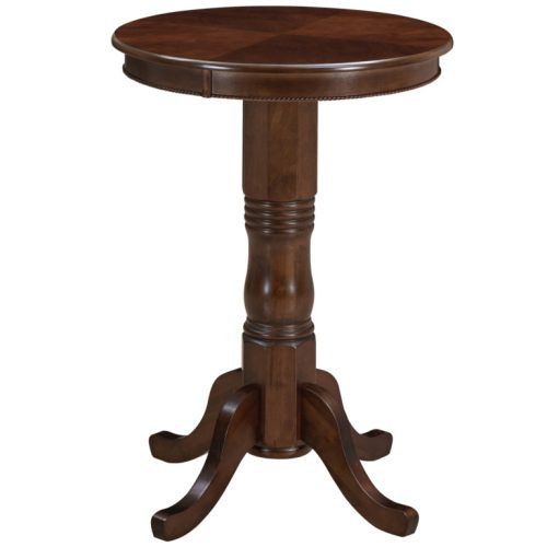 Premium Wood Round Pub Table Cappuccino