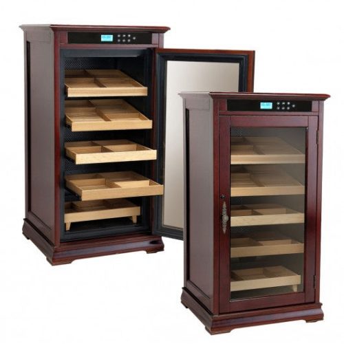 Redford1250Ct.ElectricClimateHumidityControlledCabinet DarkCherry