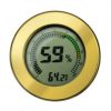 Round Digital Hygrometer (Polished Gold)