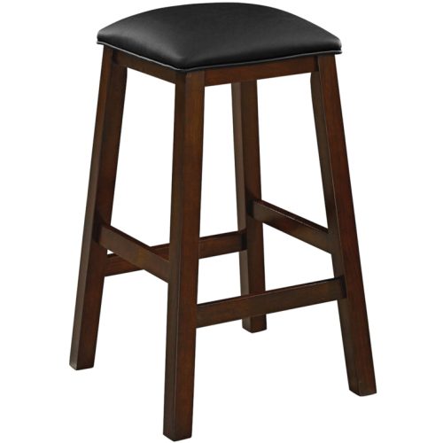 Solid Wood Backless Square Barstool Cappuccino