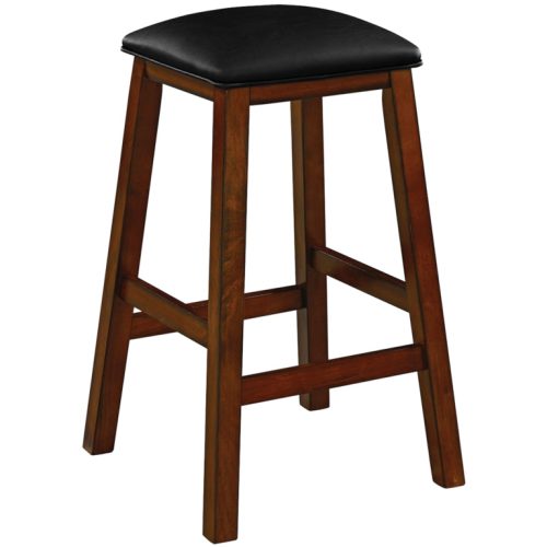 Solid Wood Backless Square Barstool Chestnut