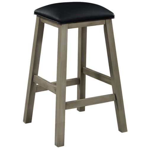 Solid Wood Backless Square Barstool Slate