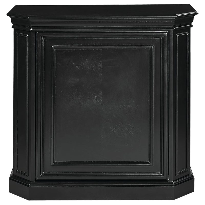 Solid Wood Bar Cabinet With Interior Storage Black 1