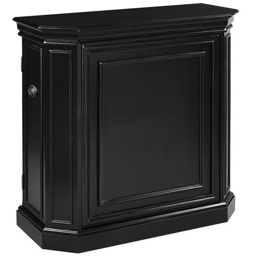 Solid Wood Bar Cabinet With Interior Storage Black 2