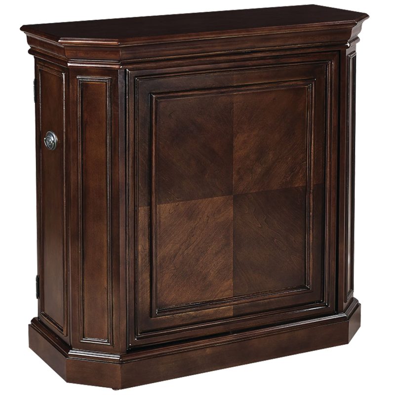 Solid Wood Bar Cabinet With Interior Storage Cappuccino 2