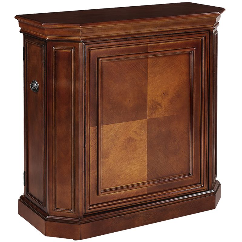 Solid Wood Bar Cabinet With Interior Storage Chestnut 2