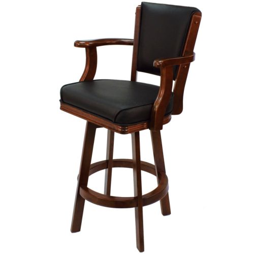 Solid Wood Swivel Barstool English Tudor