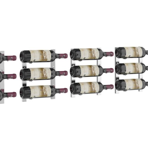 VingateView W Series Over the Couch Wine Rack Kit Example 15 Bottles Chrome Luxe