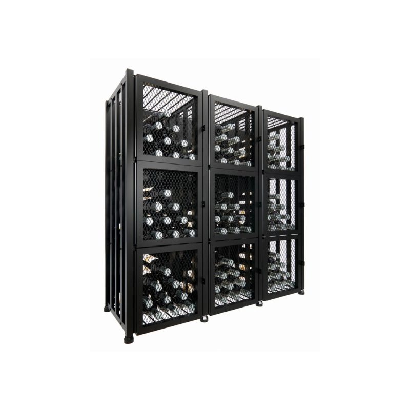 VintageView Case Crate Locker 3 Kit freestanding wine bottle storage with secure backs 144 bottles