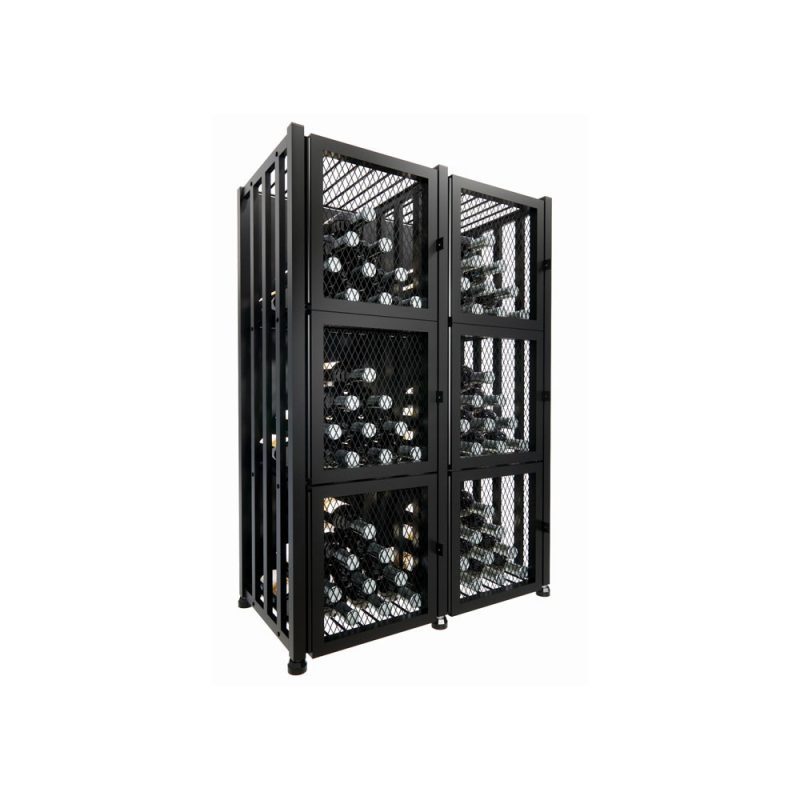 VintageView Case Crate Locker 3 Kit freestanding wine bottle storage with secure backs 96 bottles