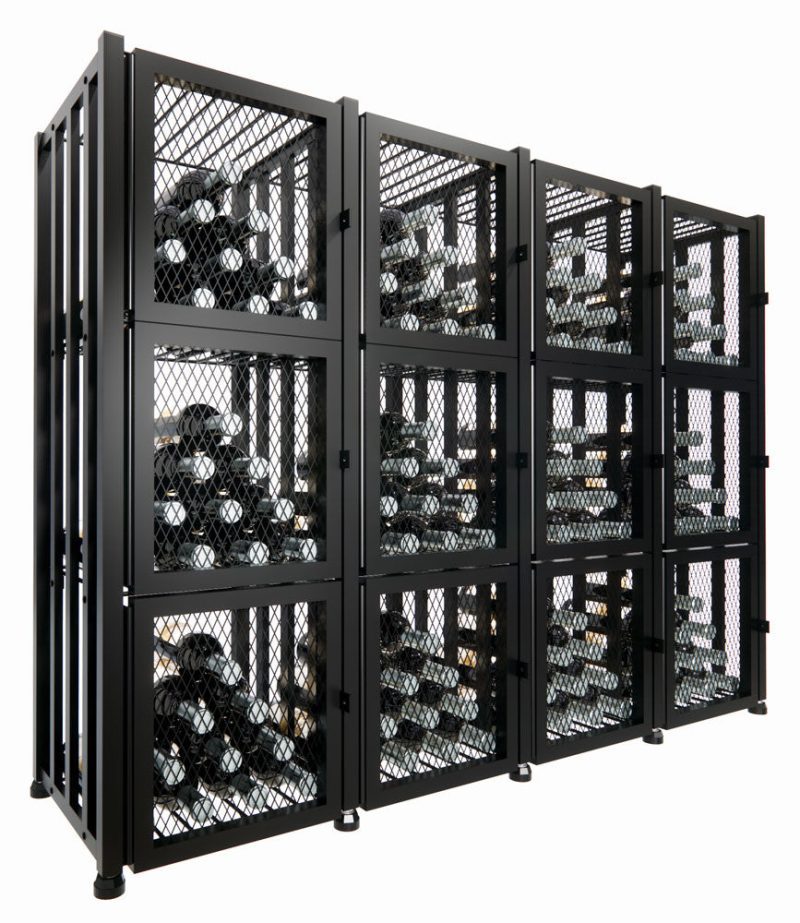 VintageView Case Crate Locker Doors freestanding metal wine rack accessory Example 2