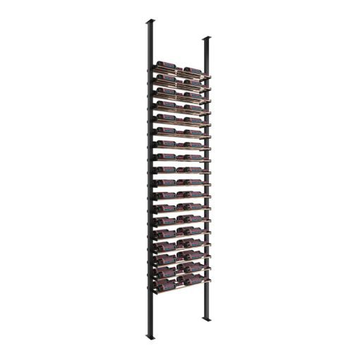 VintageView Evolution Low Profile Post Kit 10 2C ultra slim floor to ceiling wine rack system Double Matte Black Golden Bronze