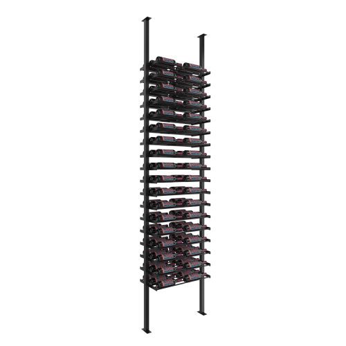 VintageView Evolution Low Profile Post Kit 10 2C ultra slim floor to ceiling wine rack system Triple Matte Black