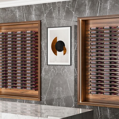 VintageView Evolution Wine Wall 30 1C Wall Mounted Wine Rack System Example 1