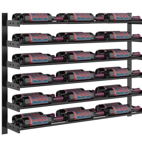 VintageView Evolution Wine Wall 30 Wall Mounted Wine Rack System 36 Bottles Matte Black