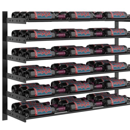 VintageView Evolution Wine Wall 30 Wall Mounted Wine Rack System 54 Bottles Matte Black