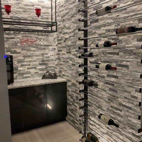 VintageView Evolution Wine Wall 30 Wall Mounted Wine Rack System Example 3