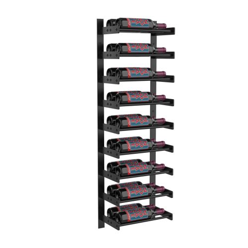 VintageView Evolution Wine Wall 45 1C Wall Mounted Wine Rack System 18 Bottles Matte Black