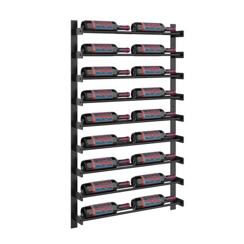 VintageView Evolution Wine Wall 45 2C Wall Mounted Wine Rack System 18 Bottles Matte Black