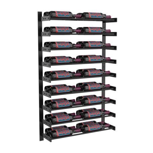 VintageView Evolution Wine Wall 45 2C Wall Mounted Wine Rack System 36 Bottles Matte Black