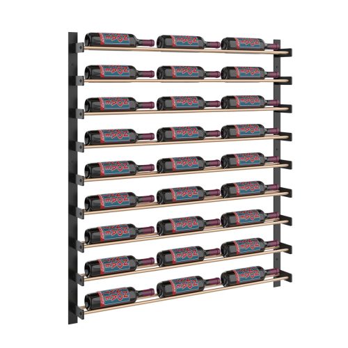 VintageView Evolution Wine Wall 45 3C Wall Mounted Wine Rack System 27 Bottles Matte Black Golden Bronze