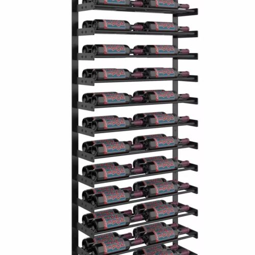 VintageView Evolution Wine Wall 75 2C Wall Mounted Wine Rack Kit Matte Black 60 Bottles