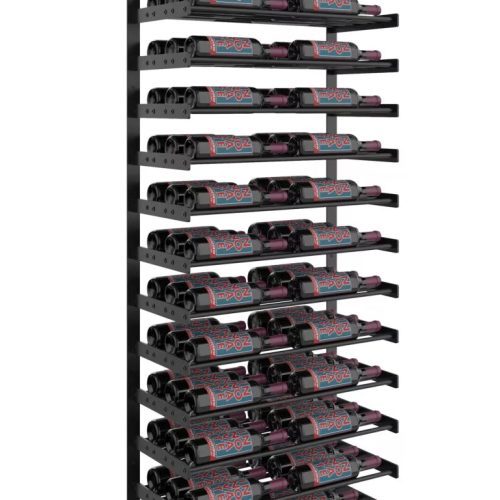 VintageView Evolution Wine Wall 75 2C Wall Mounted Wine Rack Kit Matte Black 90 Bottles