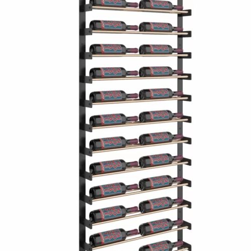 VintageView Evolution Wine Wall 75 2C Wall Mounted Wine Rack Kit Matte Black Golden Bronze 30 Bottles