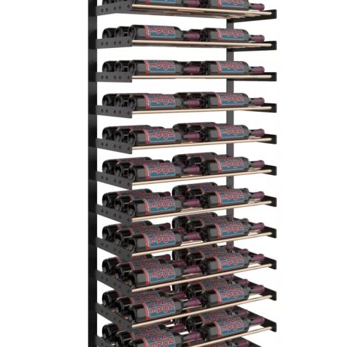 VintageView Evolution Wine Wall 75 2C Wall Mounted Wine Rack Kit Matte Black Golden Bronze 90 Bottles